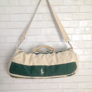 Vintage Polo Ralph Lauren Canvas Duffle Gym Bag